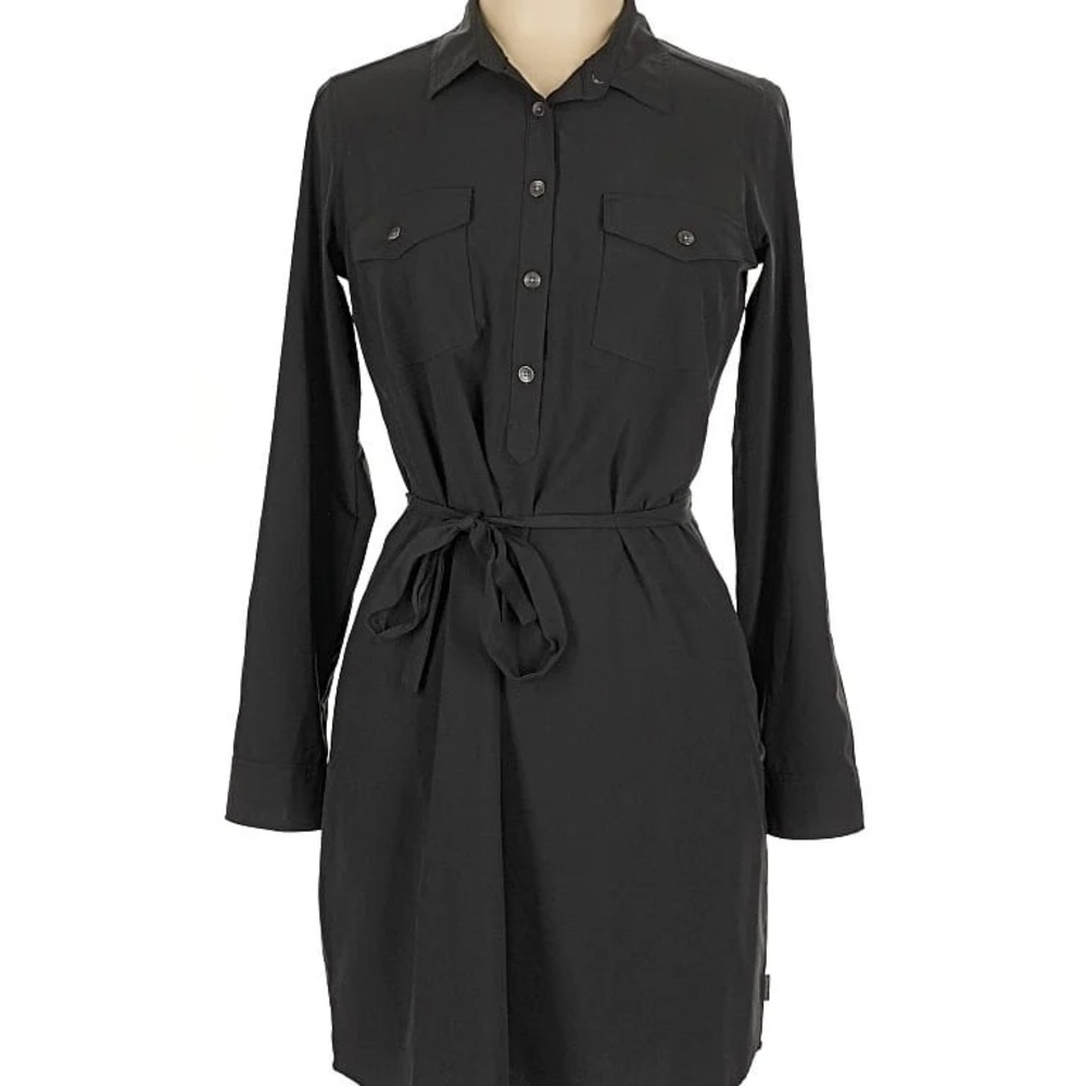 Eddie Bauer Tall XXL Black Long Sleeve Departure Dress